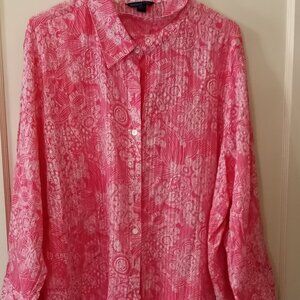 Westbound Woman 100% Cotton Blouse Size 3x